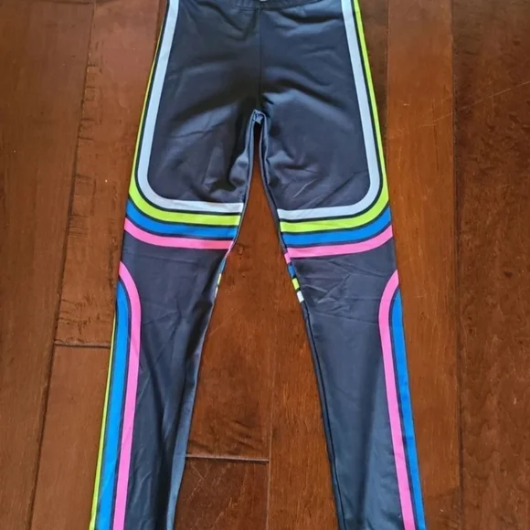 Colorful Striped Kids Leggings - Picture 3 of 5